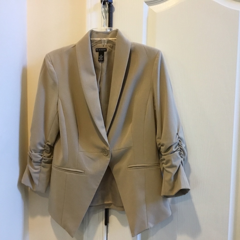 Knit one button blazer